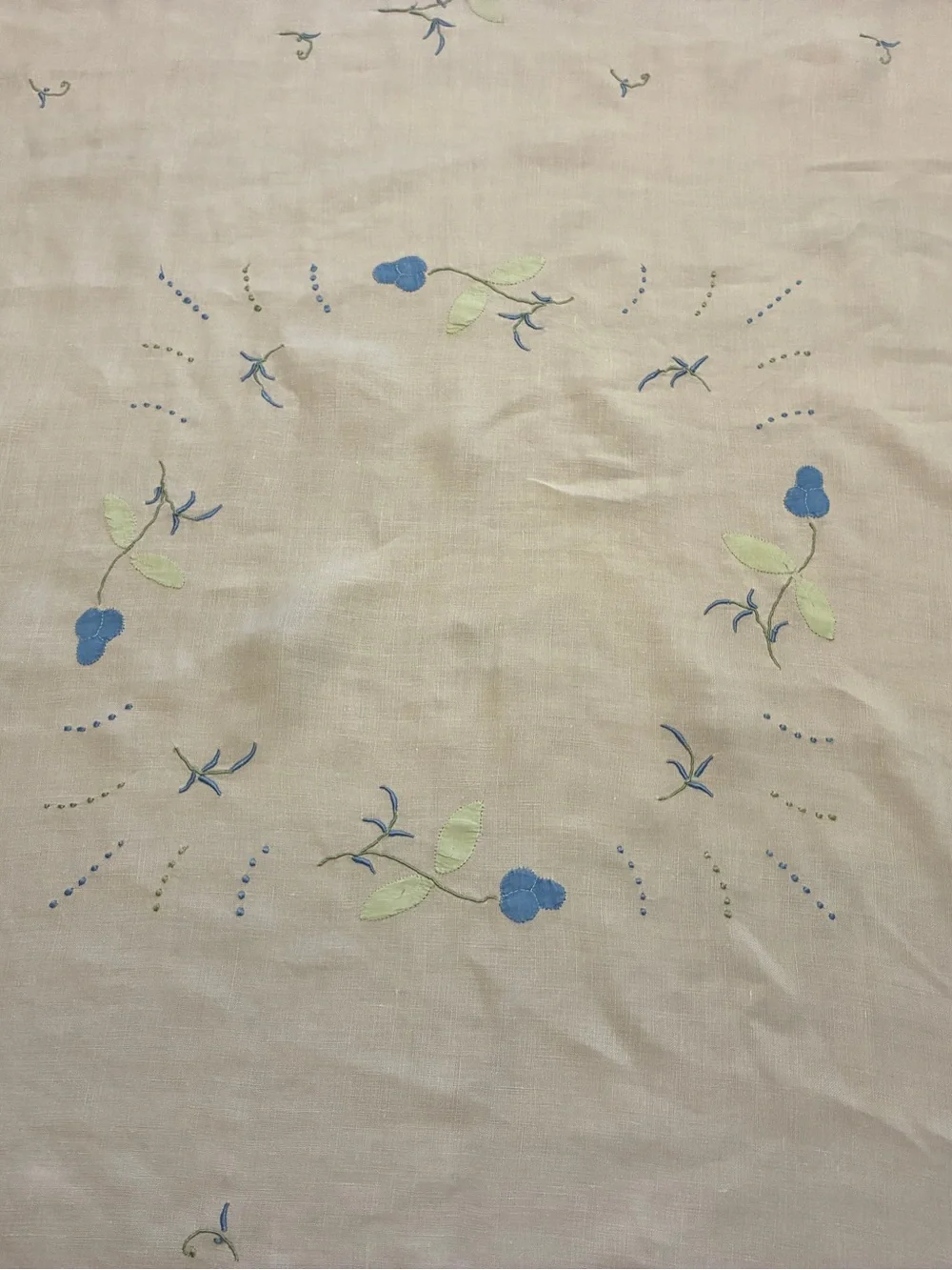 Vintage Embroidered Table Linens